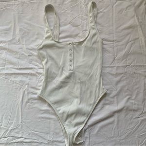Low Back Ribbed One Piece Swimsuit